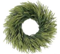 Glomc 30/35cm Realistic Pine Wreath,Realistic Artificial Christmas Wreath, Soft Rubber Christmas Door And Wall Holiday Decoration Green(30cm wreath)