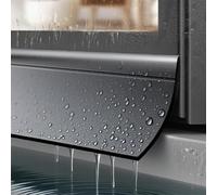 Glomc 300cm Rubber Rain Barrier, 35mm Width Weather Seal, Flexible Waterproof Strip, for Prefab Building for WINDOWS & Modular Door Assemblies(Black)