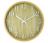 Glomc 30Cm Glow In The Dark Wall Clock Silent Non-Ticking Battery Operated Quartz With Luminous Hands For Bedroom Living Room