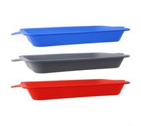 Glomc 3Pcs Silicone Drip Pan Liners For Weber Grills, Reusable Grease Trays, Dishwasher Safe BBQ Drip Catchers For Outdoor Cooking Accessories, Easy To Clean