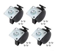 Glomc 4 Pack 69827 Locking Caster Wheels For Weber For Spirit 200/300 Series Gas Bbq Grills After 2013, Fits Models 46110001/46810001, Black Plastic Replacement