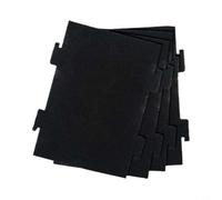 Glomc 4-Pack Activated Charcoal Filter Cotton For Over-The-Range Microwave Ovens, Black, Removes Smoke And Odour For Fresher Kitchen Air During Cooking