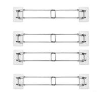 Glomc 4 Pcs Adjustable Rv Refrigerator Bar Tension Rods, Metal, Silver, 12.6-22.28 Inch, For Travel Trailers, Camper, Mobile Homes, Outdoor And Kitchen Storage Organization