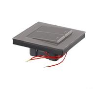 Glomc 82Mm Tempered Glass Wall Switch,With Control & Glow-in-the-Dark Feature For Bedrooms,Living Rooms And Bathrooms,Concealed Electrical Outlet Accessory(Gray)