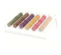 Glomc Acrylic Macaron Display Stand With Clear Multi-Tier Design,Large Capacity,Easy Tool-Free Assembly,For Parties,Weddings,And Celebrations(6 troughs)
