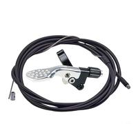 Glomc Aluminum Alloy Dropper Post Lever For 22Mm Internal External Routing, Anodized Finish With Enhanced Grip For Mountain Bike Telescopic Post Control Switch, Black(silver)