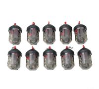 Glomc Cap Swim Feeder for Maggots and Groundbait, 30g Plastic Block End Fishing Basket with Auto-Close Lid, River Match Tackle for Catfish and Coarse Fishing, 26x48mm(10pcs)