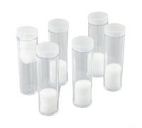 Glomc Coin Collection Storage Tubes, Set Of 10 Clear Plastic Protective Coin Holder Tubes For Secure Organised Storage Of Coins And Medals For Collectors(30mm)
