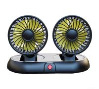 Glomc Compact Dual Head Car Fan 22cm USB Powered(12V) | power consumption, 5V USB powered, efficient, choice, quiet operation