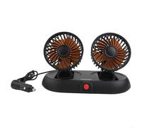Glomc Compact Dual Head Car Fan 22cm USB Powered(24V) | power consumption, 5V USB powered, efficient, choice, quiet operation