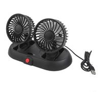 Glomc Compact Dual Head Car Fan 22cm USB Powered(5V) | power consumption, 5V USB powered, efficient, choice, quiet operation