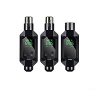 Glomc Cordless Microphone Adapter for Dynamic Condenser Mics Rechargeable Transmitter Receiver High Sampling Rate for Karaoke DJ Teaching Tour Guide Fitness Outdoor Event Metal(1 IN 2)