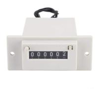 Glomc Dc 12V Electromagnetic Counter Csk6-Ykw 6 Digit Pulse Counter 0-999999 Reset Lock Panel Mount Counting Module For Machinery Textile Mining