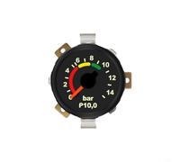 Glomc Dual Pressure Gauge 0-10 Bar 52Mm 12/24V Iron Construction Oem 0015426608 W03.050 For For Mercedes Actros/Axor/Atego Trucks, Commercial Vehicle Pneumatic System Monitoring