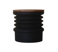 Glomc For For Wpm Coffee Grinder Single Dose for HOPPER, Espresso Blowing Cleaning Tool With Silicone Body And Wooden Lid, Black Funnel For Kitchen(Wooden Lid)