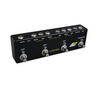 Glomc For Moskyaudio 3 Loop Box Guitar Effect Pedal With True Bypass And Tuner Mute, Metal Shell, Black, For Live Performance And Studio Recording