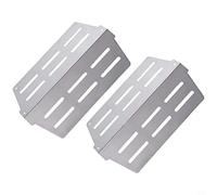 Glomc Heat Deflector Plate, Stainless Steel Bbq For Flavorizer Bars For Weber For Genesis 300 Series E-310 E-320 E-330 Grills With Front Controls Even Heat Distribution 2 Pack