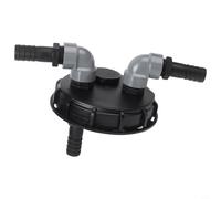 Glomc Ibc Tank Lid, Rain Water Filter, 163Mm IBC Cap With Ventilation Feature And 2X 25Mm Pipe Quick Connectors For Tank Liner Protection During Drainage
