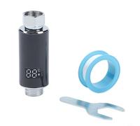 Glomc LED Shower Water Temperature Display Thermometer,With Real-Time 0°C-99°C Reading,Three-Color Safety Indicator,Battery-Free Hydroelectric Power