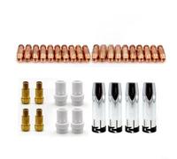 Glomc Mb36 Mig Welding Consumables Kit With Tip Holder, Conical Nozzle And Gas Diffuser For Binzel Torch, 32 Pieces Set