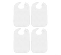 Glomc Multi Use Waterproof Feeding And Care Clothing Protector For Seniors With Large Coverage And Adjustable Neck Closure Easy To Clean(white)