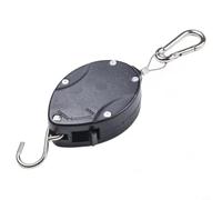 Glomc Plant Hanger Pulley System with Strong Nylon Rope - Retractable Hanging Basket Hook for Easy Watering and Feeding - Adjustable Height Wheel for Patio Deck - 35.4 Inch Length(2pcs)
