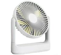 Glomc Plastic Desk Fan 4000mAh Type-C Fast Charge 20H Run(White B)