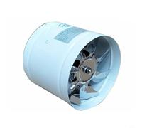 Glomc Quiet 4-Inch Inline Duct Fan 160M3/H All-Metal Extractor 2800Rpm Low Noise For Kitchen Bathroom Office Smoke Heat Exhaust Air(White)