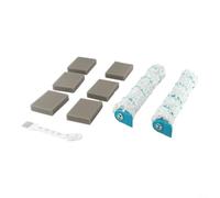 Glomc Replacement Microfibre Roller Filter Set For For Leifheit Regulus For Aqua for POWERVAC, Includes 2 Rollers 6 Filters For Cordless Wet Cleaner Parts