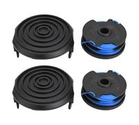 Glomc Replacement Spool And Cover For Electric String Trimmer Compatible With Bauer Corded Trimmers Nylon Line Quick Install Easy Replacement Kit For Yard Garden(Spool×2+Cover×2)