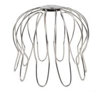 Glomc Silver Gutter Guard Strainer Rain Pipe Cap Galvanized Iron Wire For Roof Floor Balcony Drain System Leaf Debris Filter 60-120Mm(110-120mm)