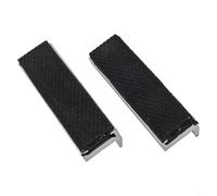 Glomc Soft Vice Jaws Protective Covers with Rubber Pads and Strong Magnets for Bench Vices and Drill Press Clamps, Silver, 2 Pack(4inch)