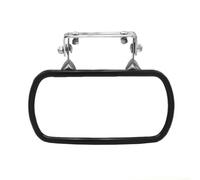 Glomc Stainless Steel Classic Car Rearview Mirror,With U-Shaped Brackets For Trucks,Chrome Plated Finish,Fitment,Weather Resistant Design,15.8x4.2x22cm