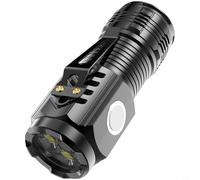 Glomc Torches Led Super Bright,Lightweight Flashlight With Three Bright LEDs And Magnetic Mount For Hands Lighting Rechargeable With Type C Cable For Modern Convenience(B)