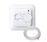 Glomc Underfloor Heating Thermostats With Floor Sensor For Temperature Regulation, Mechanical Control Switch With Indicator Light And 16A Output