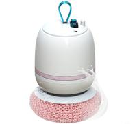 Glomc Usb Powered Electric Dishwashing Ball With Automatic Soap Dispensing And 360-Degree Cleaning, Silicone And Hive Fiber, Rechargeable Wireless Scrubber For Kitchen(Pink)