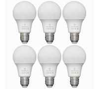 GLOMILITE E27 LED Edison Screw A60 Light Bulb 7W | Warm White (3000K) | Energy Saving Bulb | 15000h Lifespan | Flicker-Free | Indoor & Closed Outdoor Use (Equilivant to 60W) - 6 Pack