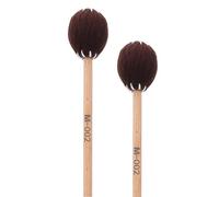 Glomora 1 Pair Marimba Mallets, Beech Handle Xylophone Instrument Accessories Blended Yarn Instrument Accessories Played Accessories (Coffee)