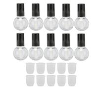Glomora 10Pcs 5ml Empty Lip Gloss Tubes, Containers Cute Ball Type Plastic Refillable DIY Lip Gloss Bottle for Lipstick Samples, Lip Balms, Wholesale Business