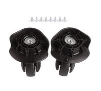 Glomora 1pair Suitcase Luggage Wheels,A65 Black Pp+Pet Mute Swivel Wheels Repair Replacement Kit With 8 Screws For Luggage Junction Box Password Bag(Small)