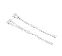 Glomora 2Pcs Outdoor Lights Y Connector Splitter Fit for Govee Permanent H705A H705B H705C 3 Pin 1 Male to 2 Female Extension Cable Cord White