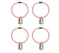 Glomora 4pcs Goat Collar with Bell Automatic Buckle Soft Comfortable Rubber Sheep Collar Set for Farm Animal