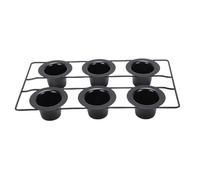Glomora 6 Cup Popover Pan for Baking Deep Non Stick Sturdy Carbon Steel Bakeware Easy to Clean for Pudding Muffins Popovers