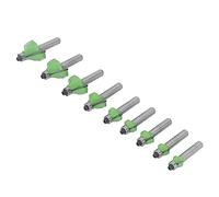 Glomora 9PCS Beading Bits with 8mm Shank Woodworking Router Bit for Edges Trimming Forming Drawing Line