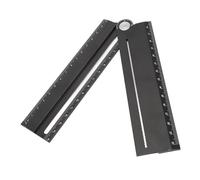 Glomora Aluminum Multi Ruler,Multifunctional Angle Meter for Circle Arc Parallel Line Drawing Durable Precision Tool for Engineers Architects Artists and Designers