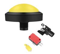 Glomora Arcade Button, 2PCS 100mm Big Dome 12V LED Illuminated Push Buttons with Micro Switch, LED Illuminated Convex Console Replacement, for Arcade Machine Video Games Parts(yellow)