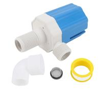 Glomora Automatic Water Level Control Valve 3/4in, Inside Type Nylon Inner Float Valve for Water Tank Solar Energy Auto Pot Aquarium, Blue Side Inlet (Top Inlet)