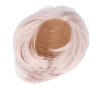 Glomora Doll Wig Central Parting Short Wig Soft Silk Mesh Cloth Artificial Hair for Mechanical Or Ball Jointed Dolls (1/3 22-23cm Head Circumference)