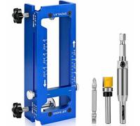 Glomora Door Hinge Jig Aluminum Alloy Door Hinge Router Template Kit for Door Hinges from 2.5in to 5in Length and Thicknesses 1/4in 5/8in Radius Square Corner Types