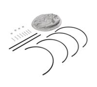 Glomora Elevated Cat Hammock Bed Breathable Mesh Removable Raised Standing Pet Sleeping Bed for Indoor Cats Dogs Comfortable Durable Sturdy Metal Iron Frame 16.92x16.92x9.64 Inches (Gris)